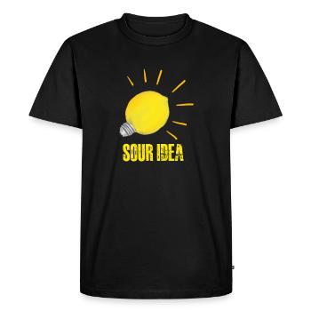 Sour Idea - Men's Premium Organic T-Shirt - black - Front - Nico (187cm)