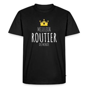 Meilleur routier du monde - T-shirt Premium bio Homme - noir - Devant - Nico (187cm)
