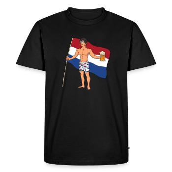 Pays-Bas Hot Boy - T-shirt Premium bio Homme - noir - Devant - Nico (187cm)