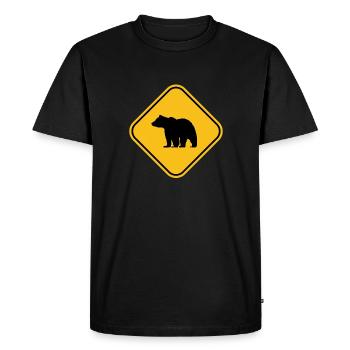 Bear Strength - Men's Premium Organic T-Shirt - black - Front - Nico (187cm)