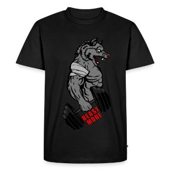 NO PAIN NO GAIN - Men's Premium Organic T-Shirt - black - Front - Nico (187cm)