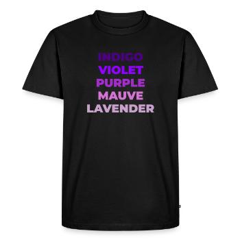 Colours Variants - Men's Premium Organic T-Shirt - black - Front - Nico (187cm)