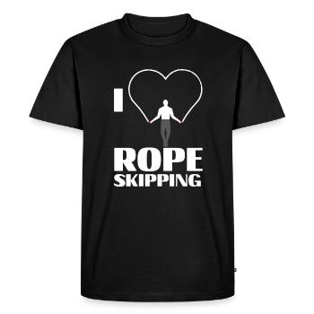 J’adore la conception de corde à sauter pour les sauteurs à la corde - T-shirt Premium bio Homme - noir - Devant - Nico (187cm)