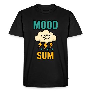 Drôle de nuage d’orage avec humeur - T-shirt Premium bio Homme - noir - Devant - Nico (187cm)