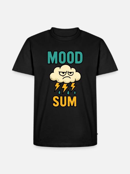 Funny thundercloud with mood - Men's Premium Organic T-Shirt - black