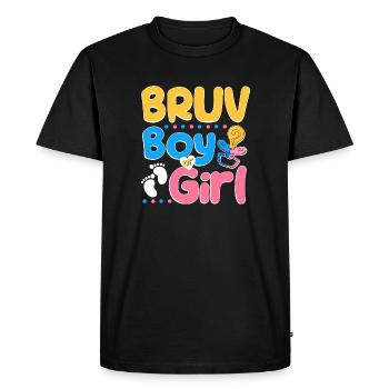 Rose ou Bleu Bruv t’aime meilleur frère Ever Big - T-shirt Premium bio Homme - noir - Devant - Nico (187cm)