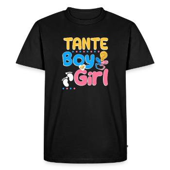 La tante rose ou bleue t’aime la meilleure tante de tous les temps - T-shirt Premium bio Homme - noir - Devant - Nico (187cm)