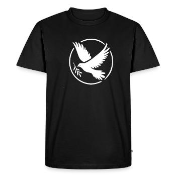 Colombe de la paix - T-shirt Premium bio Homme - noir - Devant - Nico (187cm)