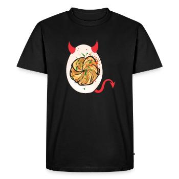 Oeufs farcis Oeufs farcis - T-shirt Premium bio Homme - noir - Devant - Nico (187cm)