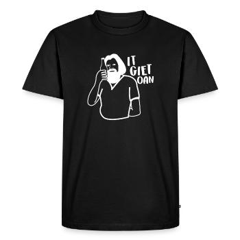 It Pours Oan - Men's Premium Organic T-Shirt - black - Front - Nico (187cm)