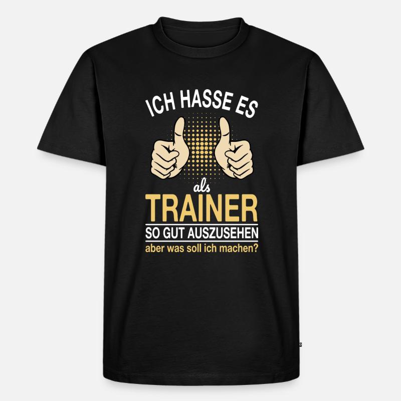 Trainer Spruch - Männer Premium Bio T-Shirt - Schwarz
