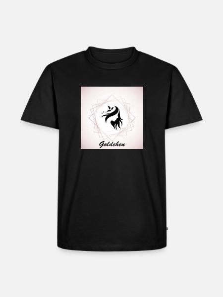 Goldchen Frau - Männer Premium Bio T-Shirt - Schwarz