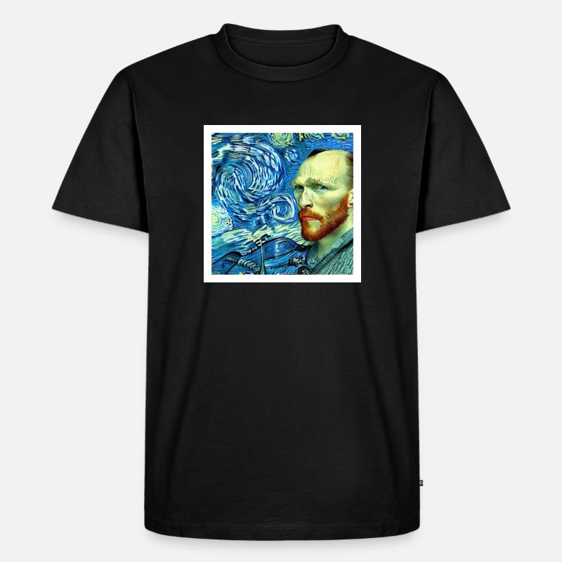 van gogh - Männer Premium Bio T-Shirt - Schwarz