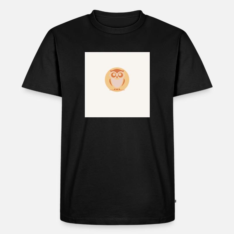 eule - Männer Premium Bio T-Shirt - Schwarz