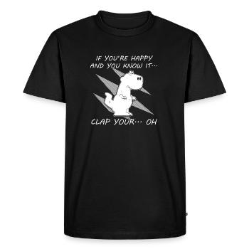 T-Rex Tyrannosaurus Trex - T-shirt Premium bio Homme - noir - Devant - Nico (187cm)