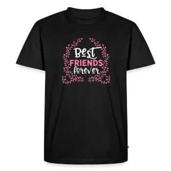BFF Meilleurs amis pour toujours - T-shirt Premium bio Homme - noir - Devant - Nico (187cm)