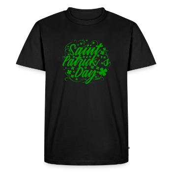 Day Irlande cadeau de vacances de Clover Saint Patrick - T-shirt Premium bio Homme - noir - Devant - Nico (187cm)