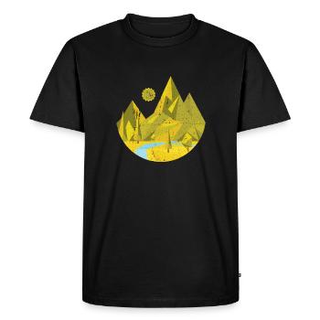 Geometric nature - Men's Premium Organic T-Shirt - black - Front - Nico (187cm)