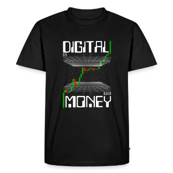 Trading Crypto - Men's Premium Organic T-Shirt - black - Front - Nico (187cm)