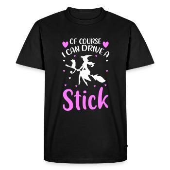 Witches' broom Magical saying Walpurgis Night - Men's Premium Organic T-Shirt - black - Front - Nico (187cm)