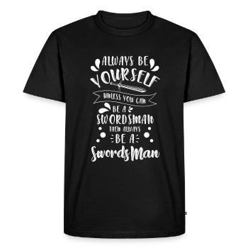Duel au sabre guerrier - T-shirt Premium bio Homme - noir - Devant - Nico (187cm)