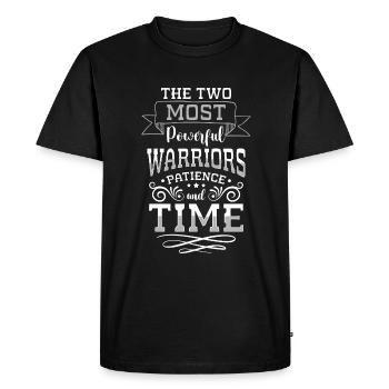 Forme de symbole de sablier moderne - T-shirt Premium bio Homme - noir - Devant - Nico (187cm)
