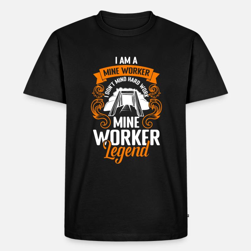 Bergmann Kumpel Grube - Männer Premium Bio T-Shirt - Schwarz