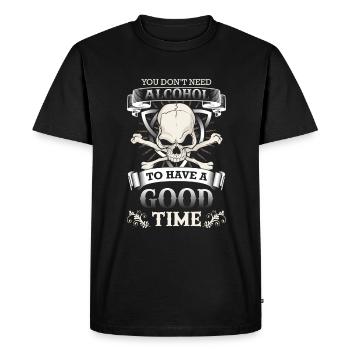 Beer Reason End - Men's Premium Organic T-Shirt - black - Front - Nico (187cm)