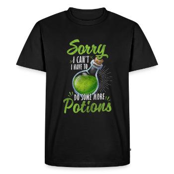 Chemistry Nature Magic Science - Men's Premium Organic T-Shirt - black - Front - Nico (187cm)