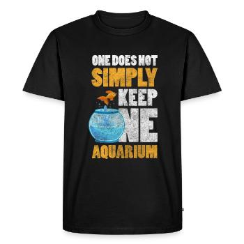 Aquarium Pisciculture animal de compagnie - T-shirt Premium bio Homme - noir - Devant - Nico (187cm)