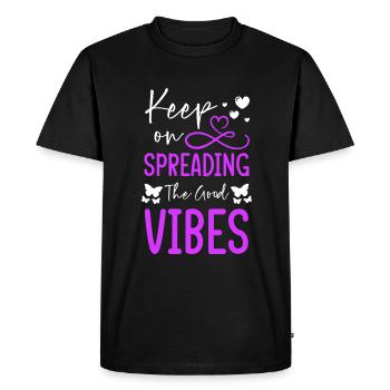 Motivation Aimez-vous Amour de soi - T-shirt Premium bio Homme - noir - Devant - Nico (187cm)