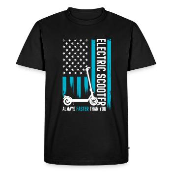 E-Scooter Electrics E-Scooter Station de charge E-Scooter - T-shirt Premium bio Homme - noir - Devant - Nico (187cm)