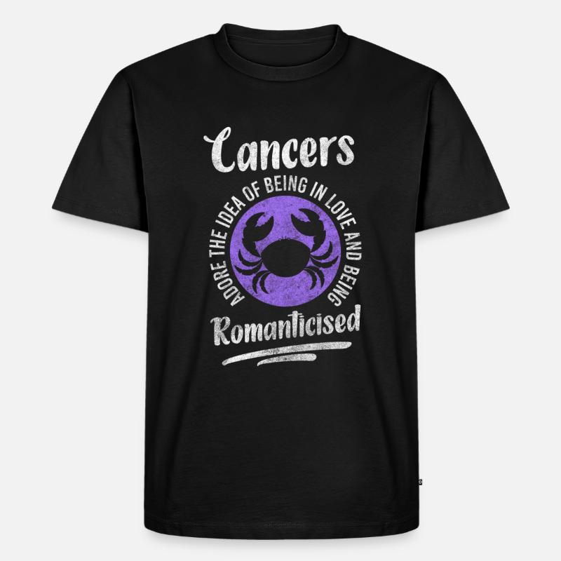 Krebs Astrologie Element Wasser - Männer Premium Bio T-Shirt - Schwarz