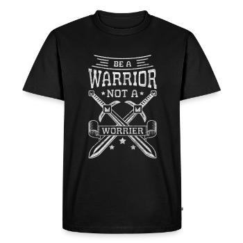 Swordsman Fight Samurai Victory - Men's Premium Organic T-Shirt - black - Front - Nico (187cm)