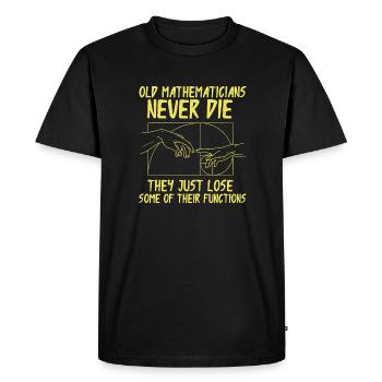Nombre d’or mathématique de la géométrie de Fibonacci - T-shirt Premium bio Homme - noir - Devant - Nico (187cm)
