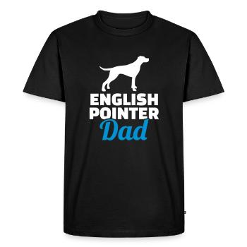 English Pointer - Men's Premium Organic T-Shirt - black - Front - Nico (187cm)
