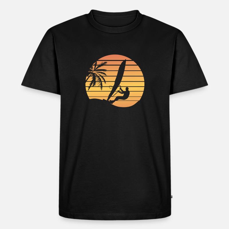 Surfen - Männer Premium Bio T-Shirt - Schwarz