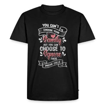 Regroupement familial, sécurité, enfants - T-shirt Premium bio Homme - noir - Devant - Nico (187cm)