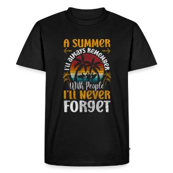 Holiday Breeze - Men's Premium Organic T-Shirt - black - Front - Nico (187cm)
