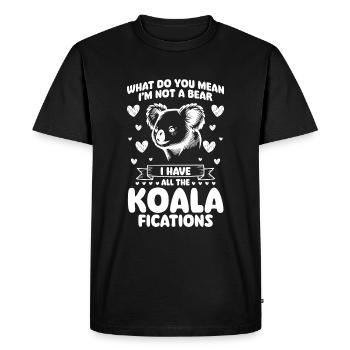 Koala Ours Mignon Outback - T-shirt Premium bio Homme - noir - Devant - Nico (187cm)