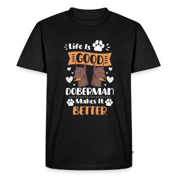 Guard Dog Pet Protect Dog Lover - Men's Premium Organic T-Shirt - black - Front - Nico (187cm)