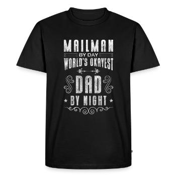 Service de livraison postale service de livraison messager - T-shirt Premium bio Homme - noir - Devant - Nico (187cm)