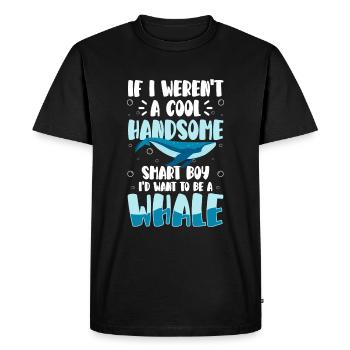 baleines dauphins créatures marines plongée - T-shirt Premium bio Homme - noir - Devant - Nico (187cm)