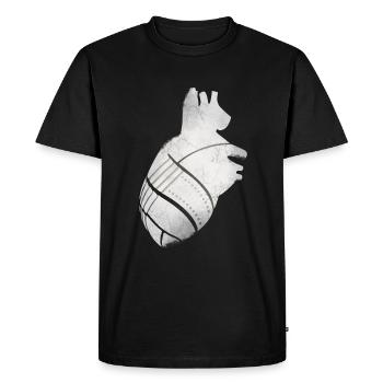 A heart of metal - Men's Premium Organic T-Shirt - black - Front - Nico (187cm)
