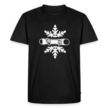 snowboard « snowboard dans la neige poudreuse » - T-shirt Premium bio Homme - noir - Devant - Nico (187cm)