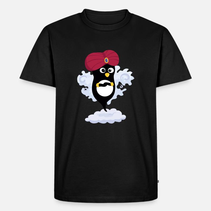 Penguin Technik - Männer Premium Bio T-Shirt - Schwarz