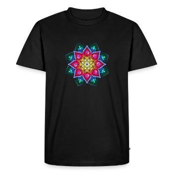 Mandala - T-shirt Premium bio Homme - noir - Devant - Nico (187cm)