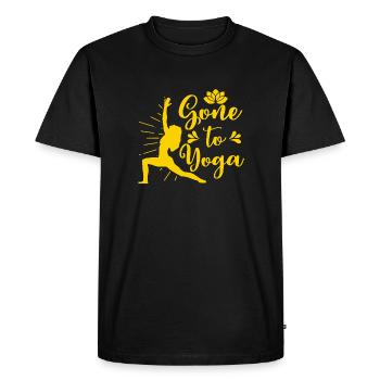 Gone to yoga - Gone to Yoga Yoga T-Shirt - Men's Premium Organic T-Shirt - black - Front - Nico (187cm)