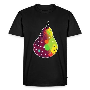 POIRE POP ART - T-shirt Premium bio Homme - noir - Devant - Nico (187cm)