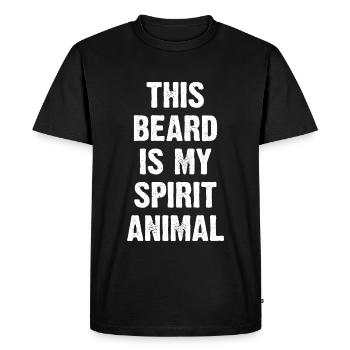 Cette barbe est mon animal spirituel - T-shirt Premium bio Homme - noir - Devant - Nico (187cm)